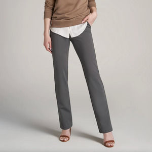 AMERICAN TALL Slim Straight Leg Dress Pants Slate Gray {3Q32}